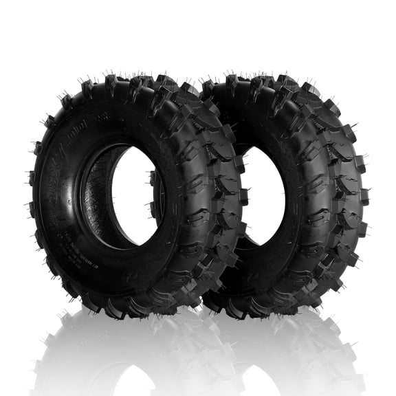 Ktaxon 19x7.00-8 ATV Tires Set of 2, 6PR Tubeless Directional All-Terrain Tires for ATV and UTV