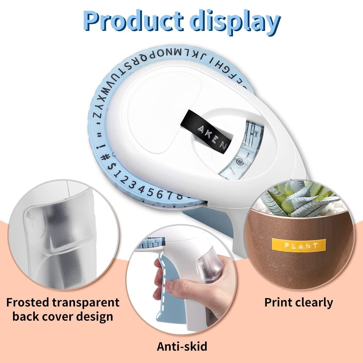 Embossed Labeler, A Portable Handheld Label Printer with 3D Embossing Tape ,Fast-Drying Ink with Crisp Output