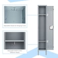 thumbnail image 5 of STANI Single Door Metal Locker Steel Employees Lockers for Office, Metal Storage Locker Cabinet with Louvers for Employee Gym, Home, School, 5 of 7