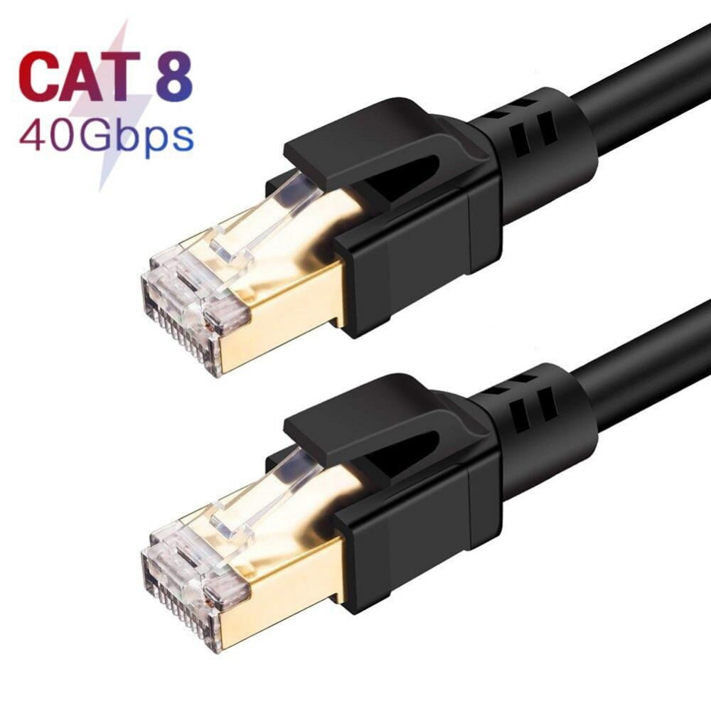 Jumping jack Bergbeklimmer Aanvrager CAT8 Ethernet Cable CAT8 40Gbps 2000MHz CAT 8 Networking FFTP Internet Lan  Cord For Laptops PS 4 Router RJ45 Cable Home Ethernet - Walmart.com