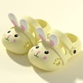thumbnail image 2 of KPOPLK Toddler Little Kids Slides Sandals Dinosaur Bunny Beach Pool Shower Slides Anti-Skid Home Bath Slippers Cute Summer Outdoor Shoes for Girls and Boys Size 8.5,Yellow, 2 of 6
