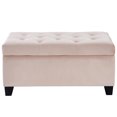 thumbnail image 1 of Modern Velvet Storage Ottoman in Blush Pink, 1 of 7