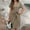 Khaki, variant on ZOELNIC Women's Elegant Short Sleeve V Neck High Waist Dress Summer Casual Dress With Belt, L