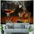 thumbnail image 4 of BCIIG Whiskey Cigar Smoke Tapestry Wall Hanging Unique Style Graphic Tapestries Home Wall Decor Art for Living Room Bedroom Apartment Farmhouse Dorm 60x50inch, 4 of 6