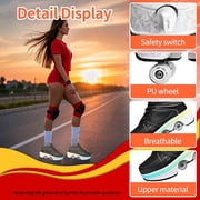 2-in-1 Roller Skate Shoes & Sneakers,LED Roller Shoes,Shoes with Wheels for Women,Light Up Roller Skates Suitable for Outdoor Fun & Sports Skating