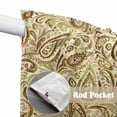 thumbnail image 4 of Beige Brown Green Swag Curtains for Kitchen/Bedroom/Living Room, Retro Botanical Abstract Art Scalloped Curtains 63 Inch Long, Rod Pocket Window Swag Topper Curtains Valances 2 Panels Set 36"x63", 4 of 8