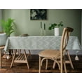 thumbnail image 4 of Nvzi Mantel rectangular con borlas, a prueba de polvo, lavable, para decoración de mesa de cocina y comedor, 53 x 53 pulgadas (onda verde), 4 of 5