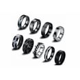thumbnail image 2 of 9 Piezas Anillo Hombre De Titanio Acero Inoxidable Regalo Xtellar plateado, 2 of 4