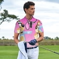 thumbnail image 4 of Lsque Bluey Pattern Golf Shirts for Men Dry Fit Print Moisture Wicking Performance Short Sleeve Polo Shirt-Small, 4 of 7