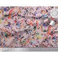 thumbnail image 2 of Soimoi Rayon Crepe Fabric Multicolor Texture Print Sewing Fabric Yard 46 Inch Wide, 2 of 3
