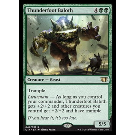 - Thunderfoot Baloth (049/337) - Commander 2014, A single individual card from the Magic: the Gathering (MTG) trading and collectible card game (TCG/CCG). By Magic: the