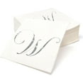 thumbnail image 7 of Gift Boutique Silver Foil Monogram W Disposable Paper Napkins, 7 of 7