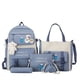 thumbnail image 2 of Juego De Mochila Kawaii De 5 Uds, Mochila Escolar De Estilo Preppy Con Bolso De Mano, Bandolera, Estuche Para Lápices Y Monedero Con Cordón, 2 of 4