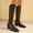 #306-Brown, variant on Wowcloth Women's Straight Knee-High Boots - Round Toe with Back Zipper and Chunky Low Heel for Fashion Casual Winter Footwear