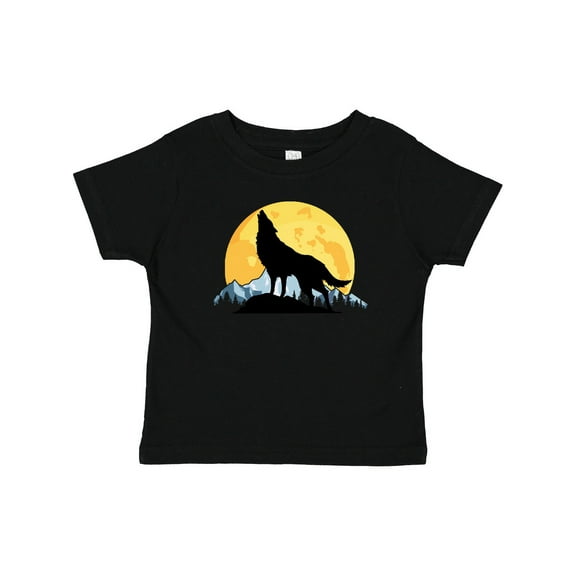 Inktastic Wolf Wilderness Mountains Moon Boys or Girls Baby T-Shirt