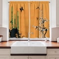thumbnail image 2 of Ambesonne Chinese Art Kitchen Curtains, Asian Branch Nature, 55"x45", Pale Orange Green and White, 2 of 3