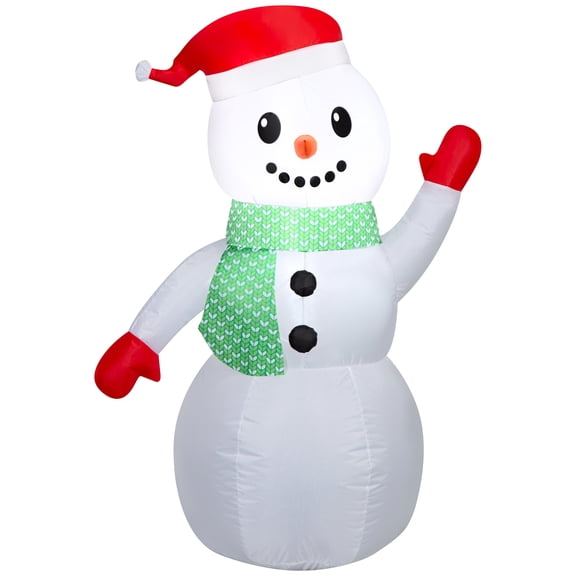 Multicolor Snowman Christmas Airblown Yard Inflatable, 4', by Holiday Time