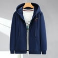 thumbnail image 4 of Men's Thickened and Fleece-Lined Hooded Jacket Zipper Hoodie with Pocket, 4 of 7