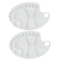 thumbnail image 1 of White Plastic Painting Palette for Drawing with Fish Shape Design and No Edges 30x20cm, 1 of 9
