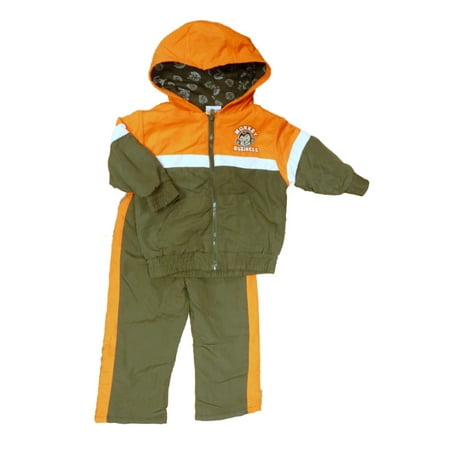 Little Rebels Infant Toddler Boys Khaki Monkey Jacket Pants Track Suit Set