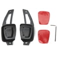 thumbnail image 1 of Ficarrico 2 paletas de cambio para volante de coche, aleación de aluminio, antideslizantes, accesorios de decoración interior (negro), 1 of 8