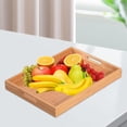 thumbnail image 3 of Tongina Bamboo Serving Platter Breakfast Coffee Table Tray Multipurpose Food Tray Decorative Tray for Eating and Serving Centerpiece 40cmx29cmx4.3cm, 3 of 5