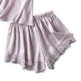 thumbnail image 5 of Sleepwear Sets for Women Lace Cami Tops with Removerable Pad Matching Short Silky Lounge Pajama Set Purple L, 5 of 6