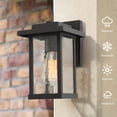thumbnail image 2 of LNC 11-in H Sand Black Ripple Water Medium Base (E-26) Outdoor Wall Light, Modern Transitional Traditional Outdoor Lantern Wall Light, LED Outdoor Wall Light,YMYBIVWM1321SF6|Walmart Canada, 2 of 8