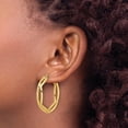 thumbnail image 3 of 14K Polished Geometric Hoop Earrings, 3 of 4