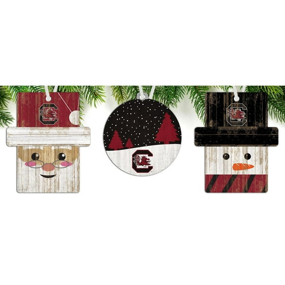 South Carolina Gamecocks 3-Pack Ornament Set