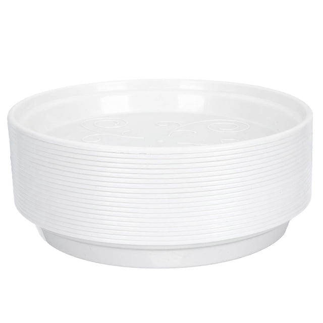Flower Pot Drip Tray Plastic Thickened Round Suitable for Indoor Use White Plastic Material Water Collection 20Pcs