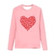 thumbnail image 3 of Blusas y camisas de manga larga con cuello redondo Camisas con estampados de manga larga Cuello redondo lindo Blusas casuales elegantes Ropa Camisas de cuello redondo Niña Top de poliéster, 3 of 4