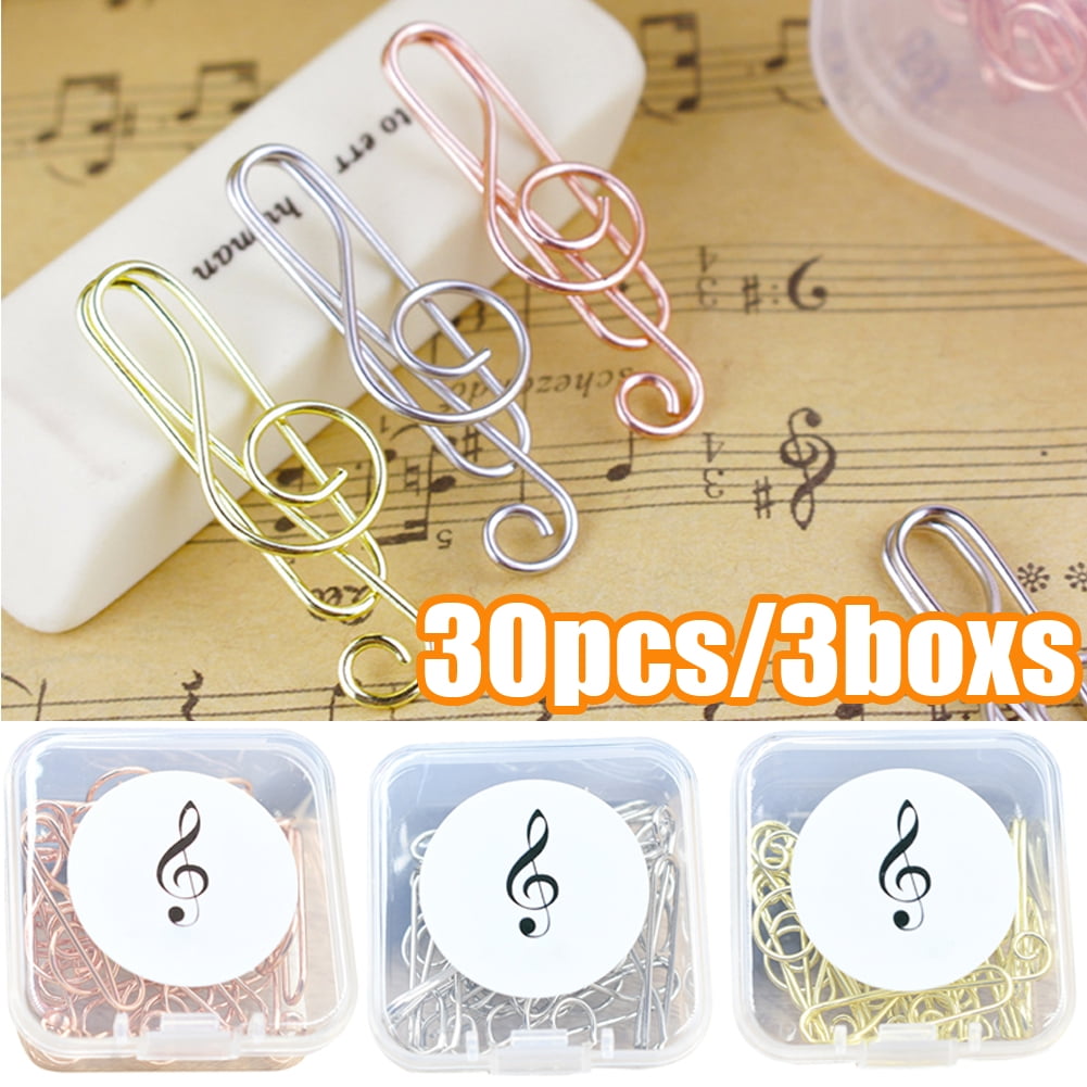 Travelwant 30Packs Music Paper Clips, Musical Notes Paper Clips Multicolor Music Symbols Clips