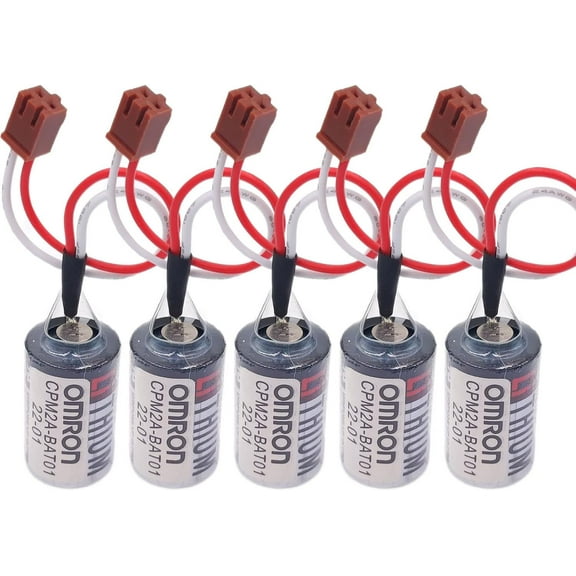 (Pack of 5) ER3V 3.6V Digital PLC Battery Compatible with Omron CPM2A-BAT01 Battery (Li-MnO2, 3.6V, 1000 mAh) High Capacity
