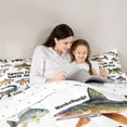 thumbnail image 5 of Castle Fairy Animal Fish Boy Queen Comforter Set,Lake Life Bedding Comforter Set, 5 of 8