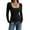 Black, variant on Womens Summer Tops Square Neck Lace Trim Cropped Slim Fit Low Cut Long Sleeve Lace Patchwork Womens Athletic Tops