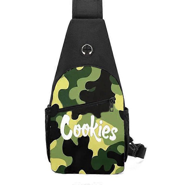 Bolso de hombro unisex con diseño de galletas, deportivo, informal, ligero, duradero, de gran capacidad y a la moda.