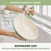 GreenPan Essence 17-Piece Ceramic Nonstick Cookware – Toxin-Free, Dishwasher & Oven Safe, Green