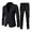 Black, variant on Wdgfv Boys Suits Classic Fit 2 Piece Wedding Guest Outfit Dress Clothes Suit Jacket Pants with Vest Tuxedo 6XL