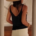 thumbnail image 3 of Women's Summer V Neck Knit Sweater Tank Tops Casual Loose Fit Sleeveless Camisole Blouses Black M, 3 of 4