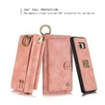 thumbnail image 3 of Galaxy S8 Plus Wallet Detachable Case, Dteck [wrist band][14 Card Slots] Zipper Purse Phone Case Multi-functional Folio Flip PU Leather Removable Magnetic Back Cover For Samsung Galaxy S8+,Pink, 3 of 10