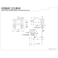 thumbnail image 2 of Kingston Brass KS8642HX 4 in. Centerset Bathroom Faucet, Polished Brass, 2 of 2
