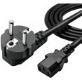 thumbnail image 1 of Cable De Alimentación De 1,8 M, Enchufe En Ángulo Eu Schuko Cee7 A Iec 320 C13 H05vv-f, Para PC, 1 of 4