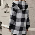 thumbnail image 4 of Patlollav Flash Picks 65% off Women Winter Coat Long Sleeve Plaid Faux Shearling Oversized Jacket, 4 of 6