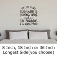 thumbnail image 2 of Just A Girl Stuck Under A Sleeping Child Funny Motherhood Wall Decals for Walls Peel and Stick wall art murals Black Medium 18 Inch, 2 of 2