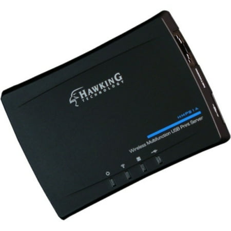 - Hawking Technology HMPS1A Wireless Multifunction USB Print Server, Black