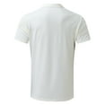 thumbnail image 4 of Outfmvch polo shirts for men Male Summer Print T Shirt Elastic Turn Down Collar Short Sleeve T Shirt womens tops White, 4 of 5