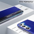 thumbnail image 5 of Phone Case for Samsung Galaxy S23 Case, Smart Clear View Window Luxury Slim Mirror for Galaxy S23 Case with Kickstand, Leather Hard PC Flip Shockproof Protective Cover Samsung S23 5G Case, Blue, 5 of 14