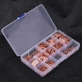 thumbnail image 4 of Crush Washers,280pcs 12 Sizes Assorted Copper Seal Copper Flat Rings Exceptional Craftsmanship, 4 of 14