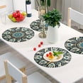 thumbnail image 6 of Ryvnso Mandala Eyes in Hands Round Plate Mats Dining Table Placemat Set of 4 for Holiday Decoration, 6 of 7